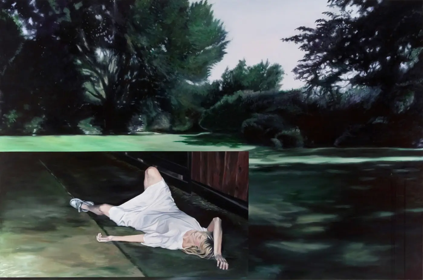 Waldrand 3, blond auf Dreck, 2004