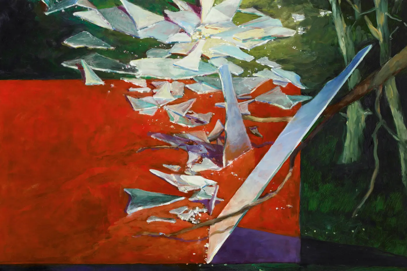 Klirr 4 2009 40x60cm Oel Kupfer